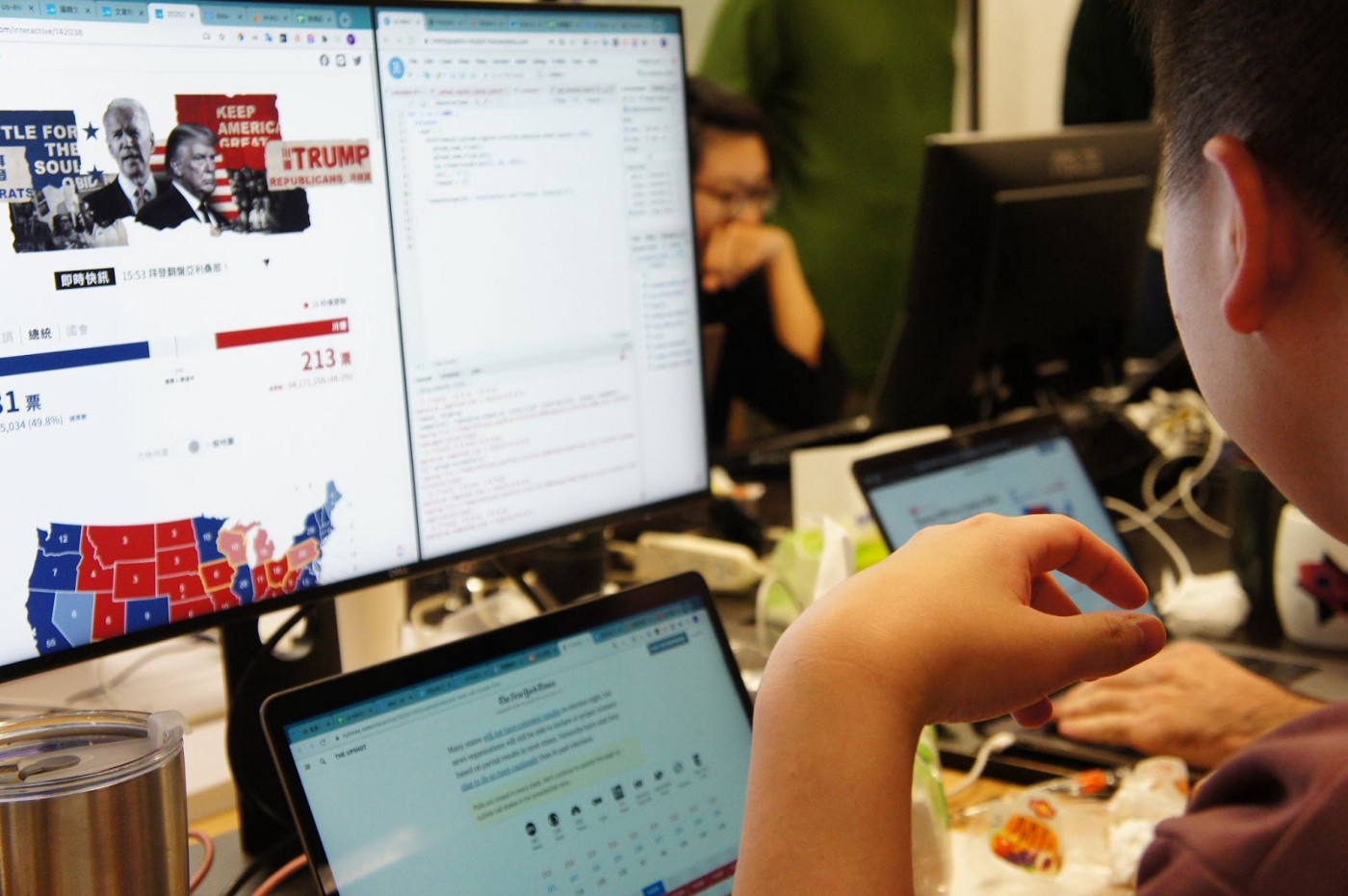 美國總統大選開票時，