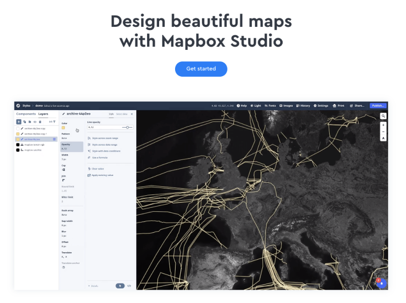 mapbox studio 介面